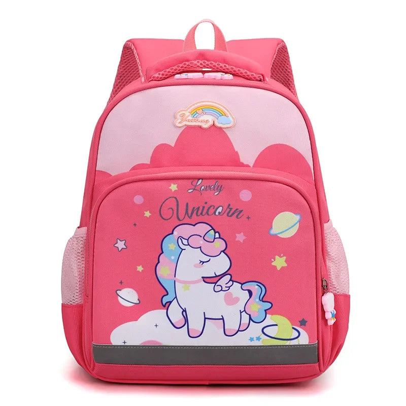 Cartable rouge de dessin animé licorne pour enfants