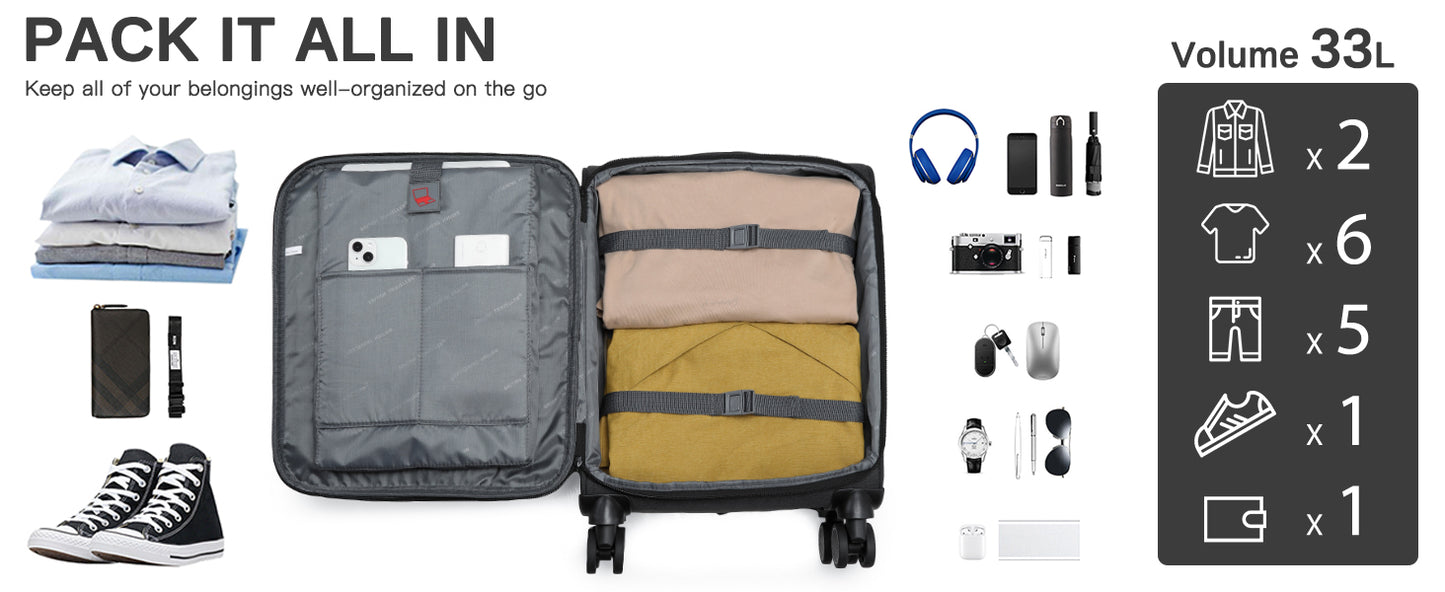 Valise 20 pouces, cabine