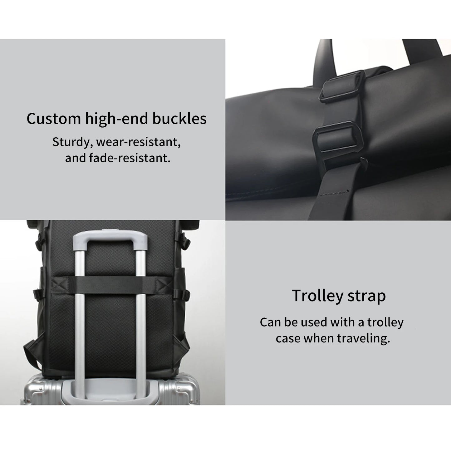 Expandable and waterproof travel backpack
