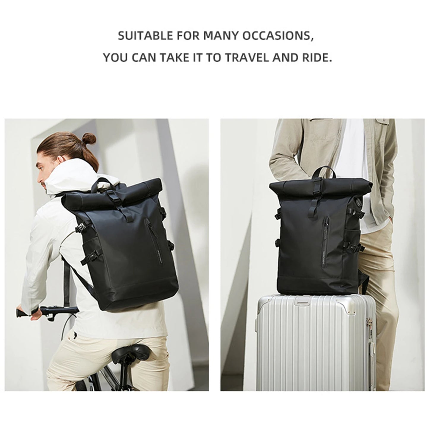 Expandable and waterproof travel backpack