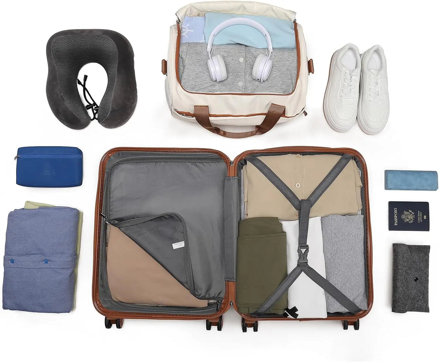 Ensemble de valise et sac, 2 Pièces