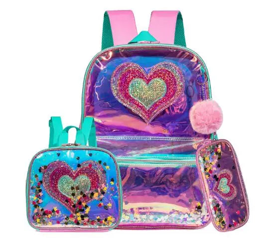 Sac à dos d'école à paillettes, élèves du primaire