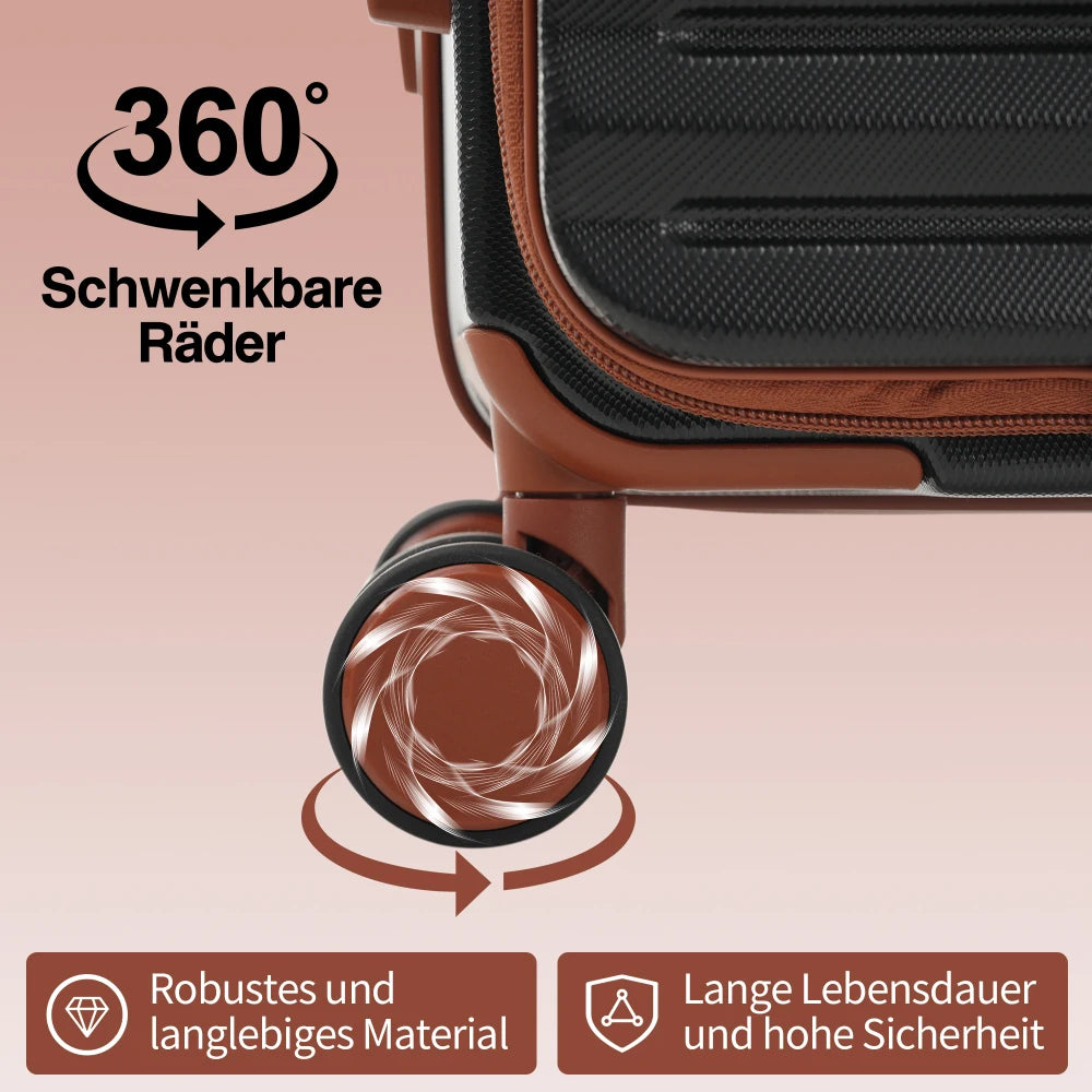 Ensemble innovant de 3 valises s'ouvrant par l'avant