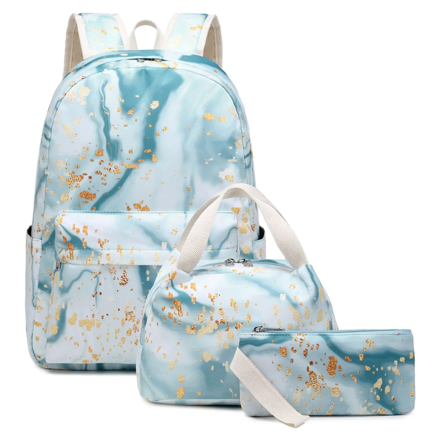 Sac d'école avec sac à déjeuner et trousse à crayons
