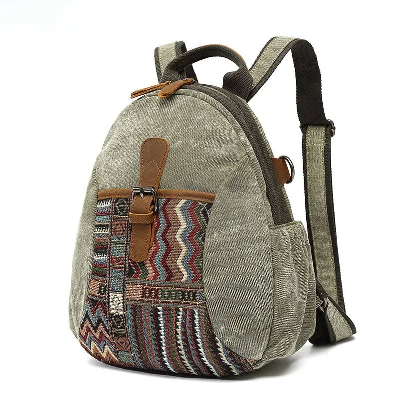 Sac à dos de voyage à motif floral de style ethnique
