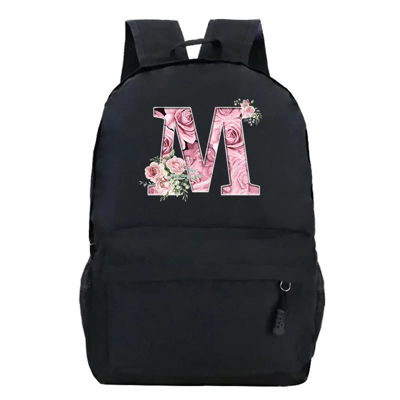 Rose alphabet sac à dos