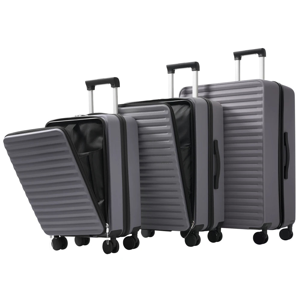 Ensemble innovant de 3 valises s'ouvrant par l'avant