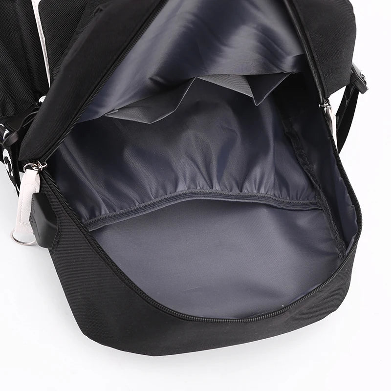 intérieure de Sacs d'école à fleurs pour adolescentes, sac à dos de voyage, 26 initiales, fleur rose, alphabet, cadeau mignon, cartable pour étudiants, lettres A B C D