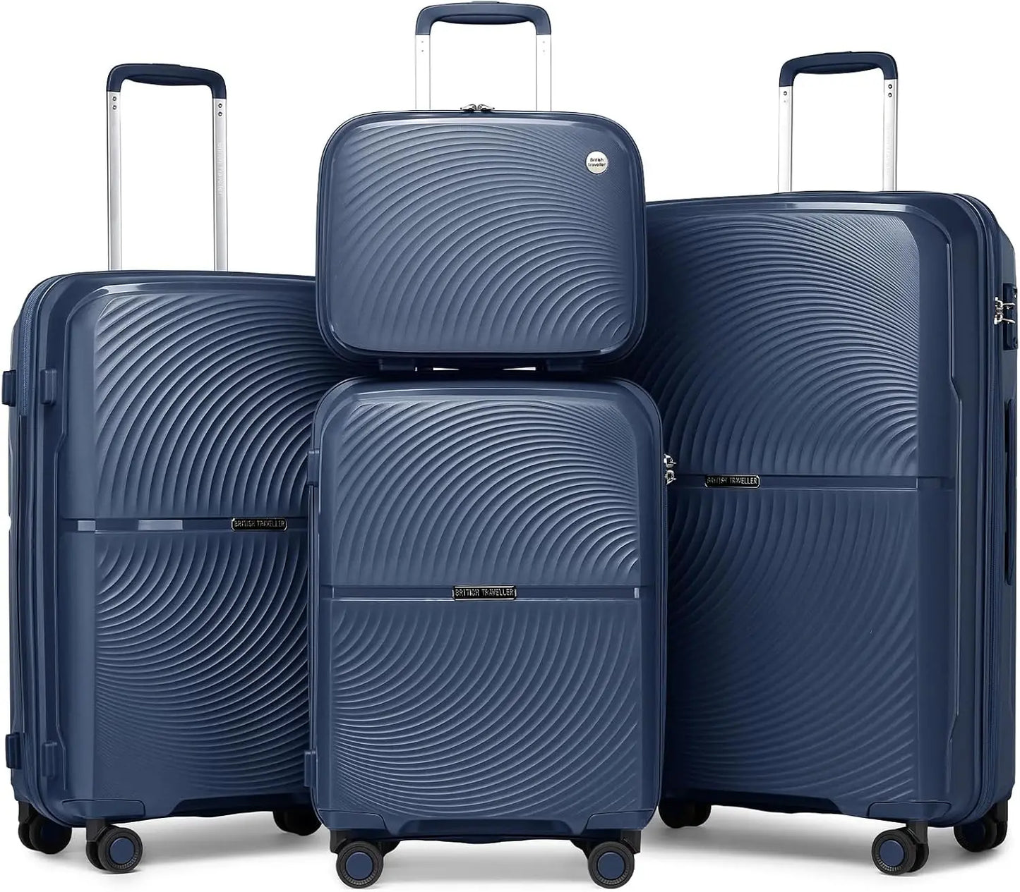 Ensemble de valises, étui rigide en PP, serrure TSA, léger et durable