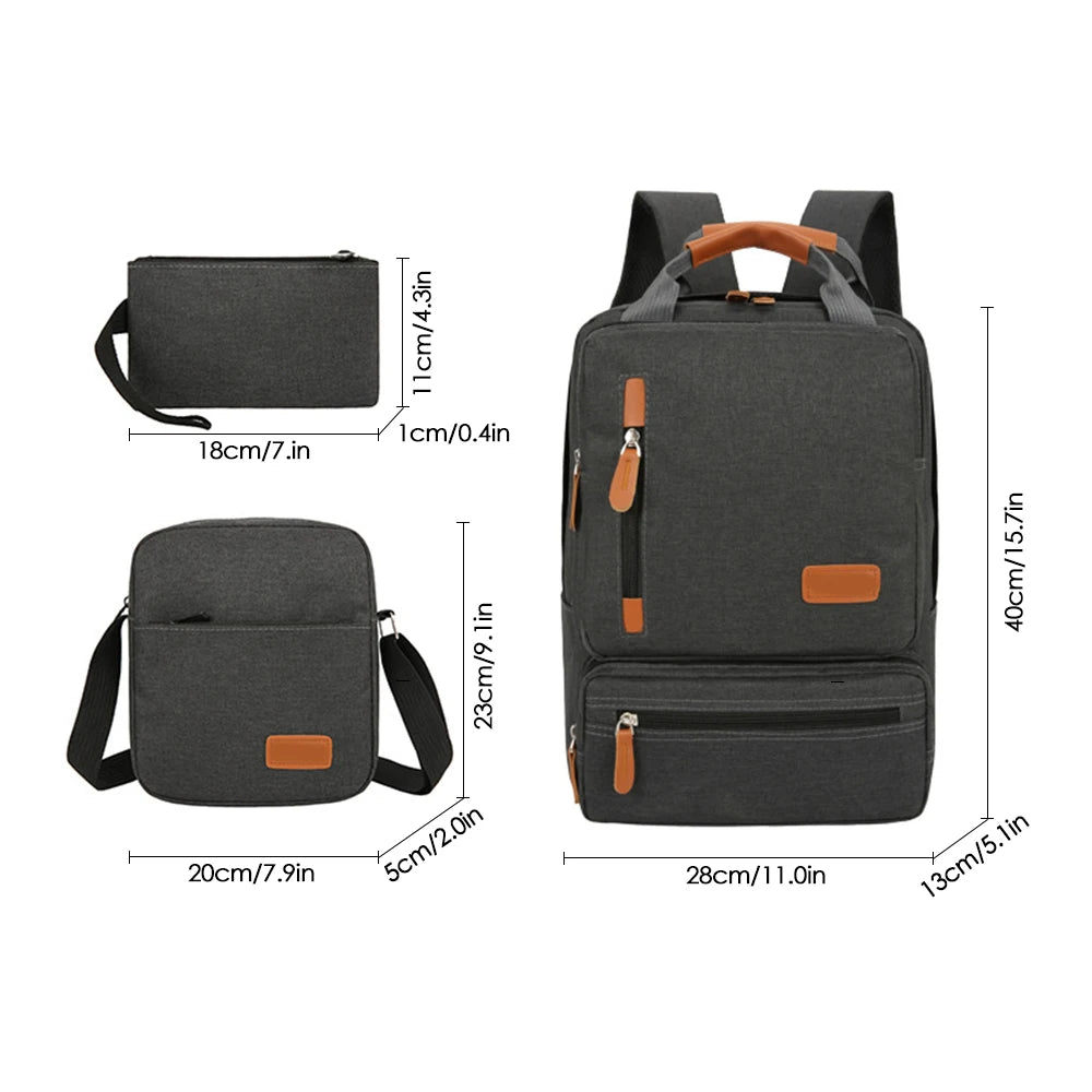 Ensemble de sacs à dos et sac à bandoulière, petite poche pour voyage, école, travail