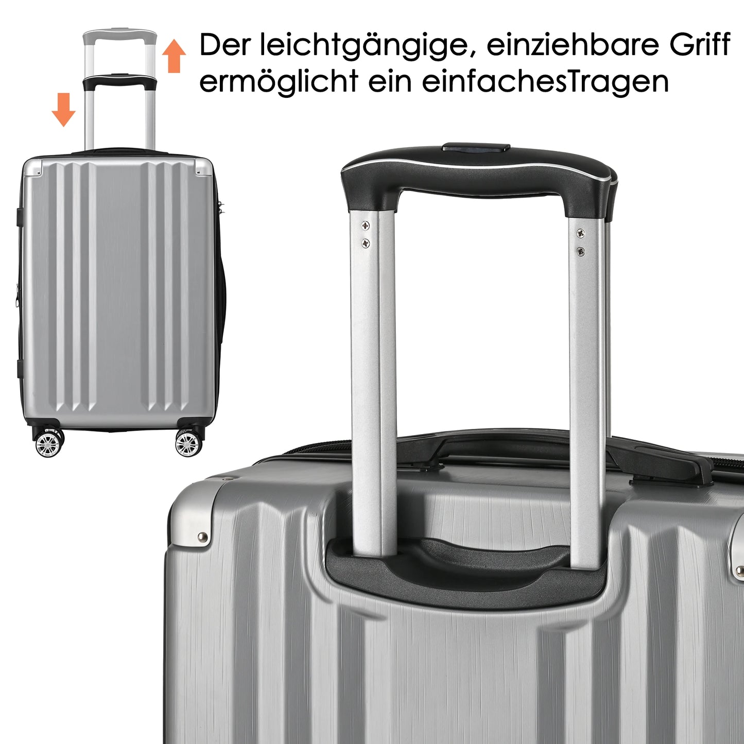 Ensemble de 3 pièces chariot ABS dur 20", 24", 28"