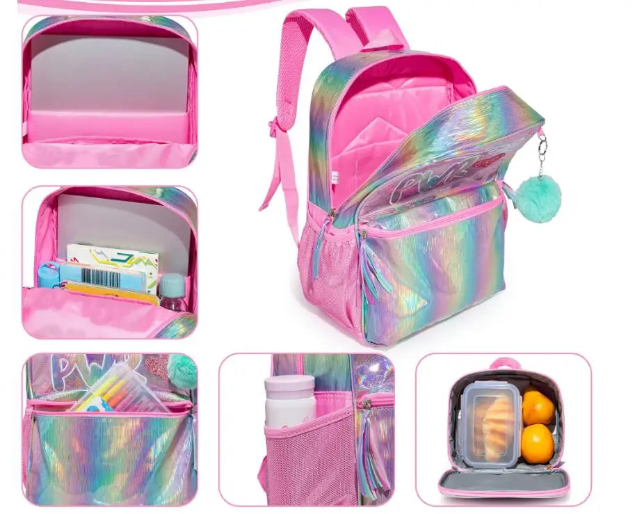Sac à dos d'école à paillettes, élèves du primaire