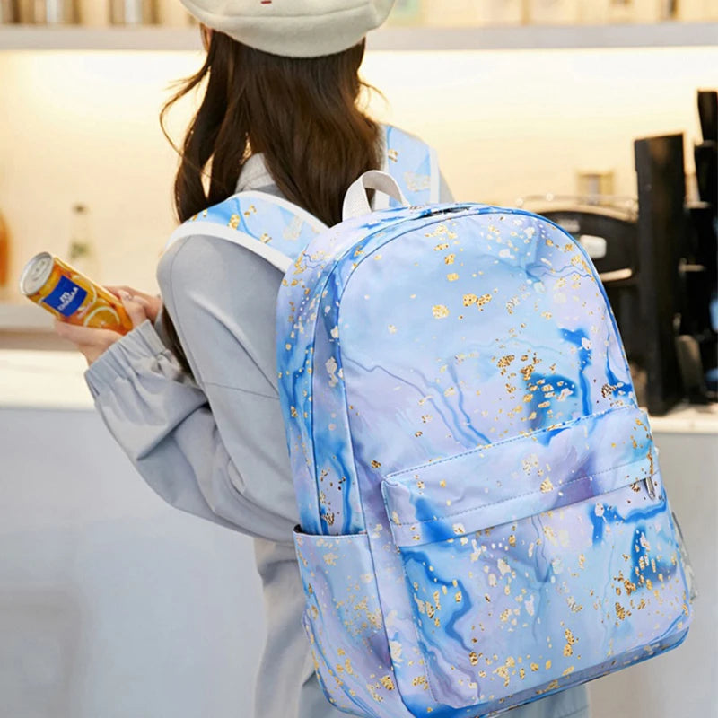 Sac d'école avec sac à déjeuner et trousse à crayons