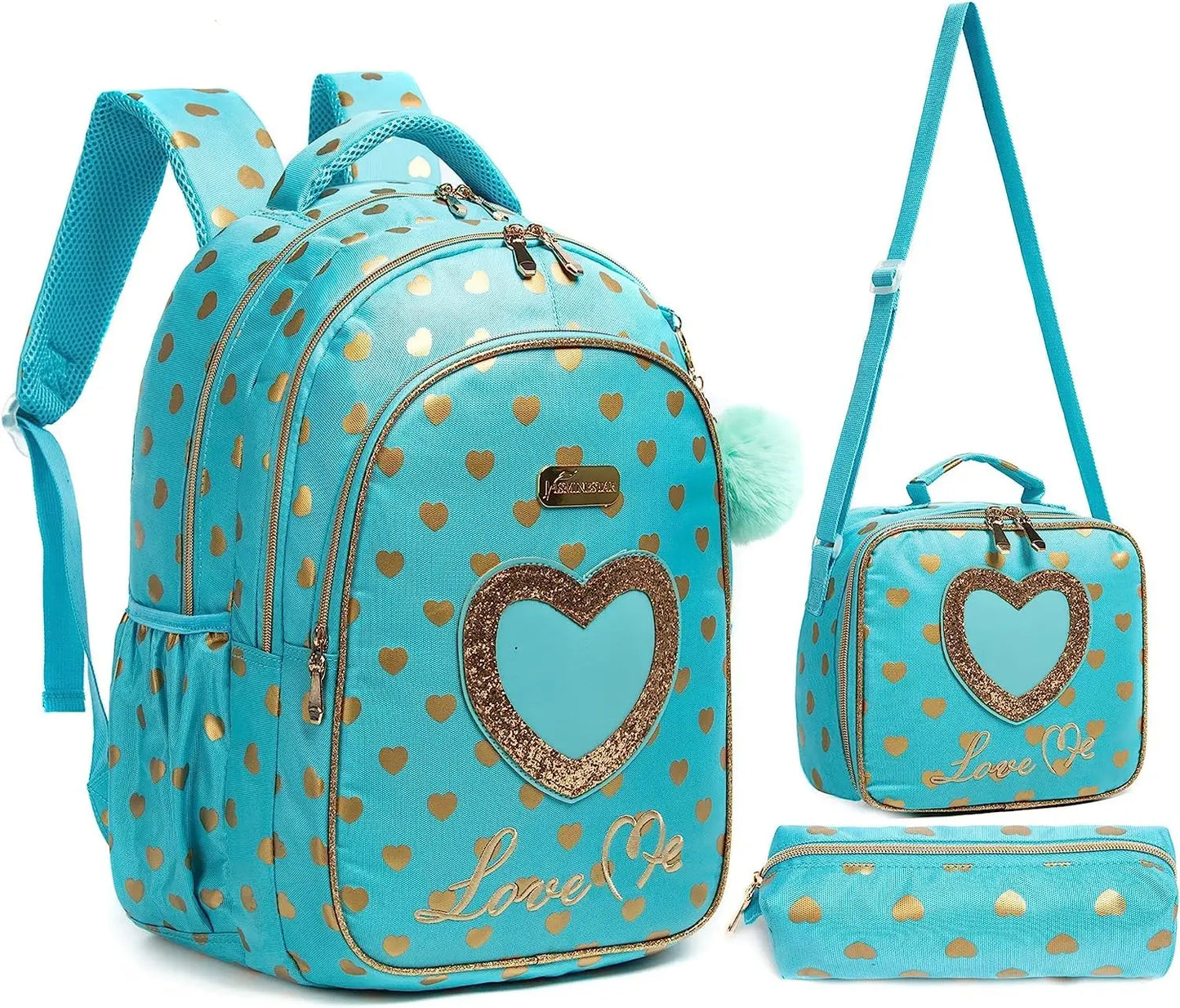 Sac à dos avec sac à déjeuner et trousse