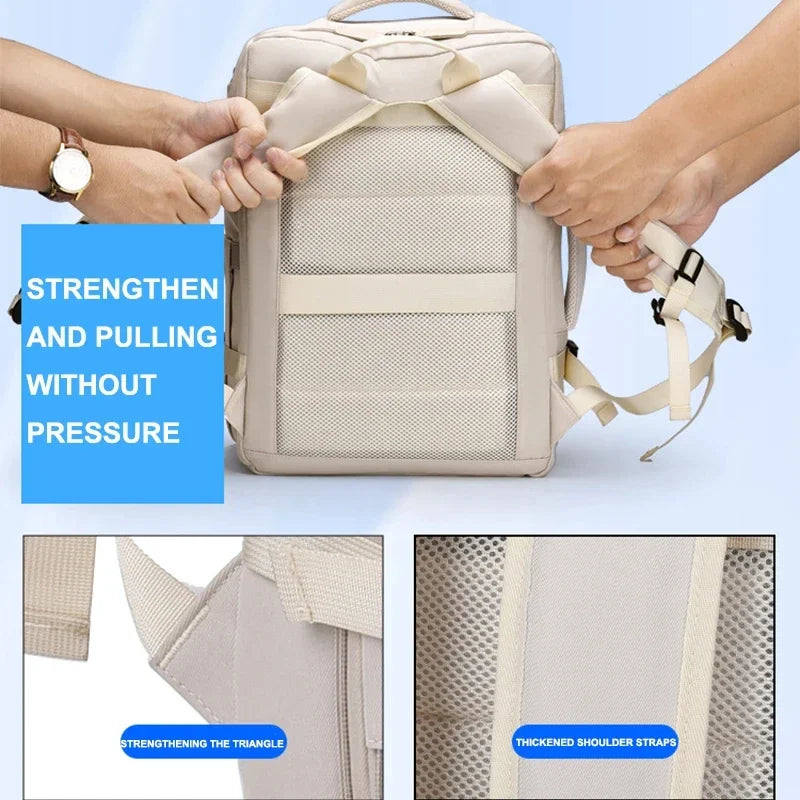 Sac à dos de voyage grande capacité pour femme, robuste