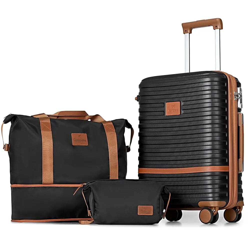 ensemble de bagages 20 pouces noir, 3 pieces