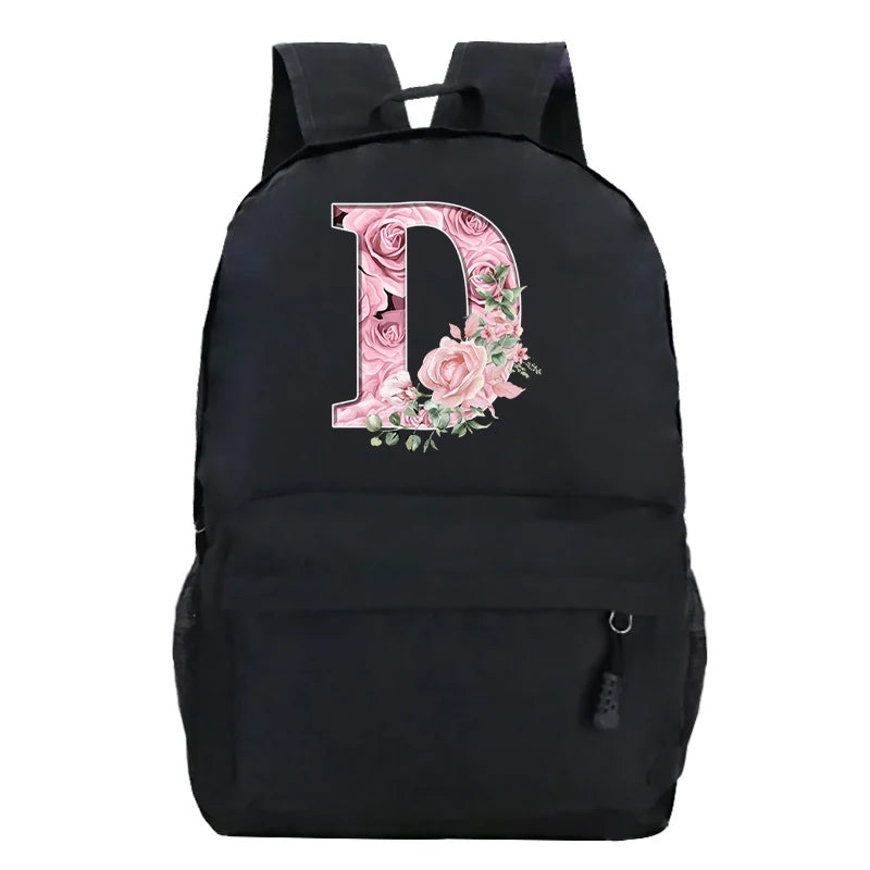 Rose alphabet sac à dos