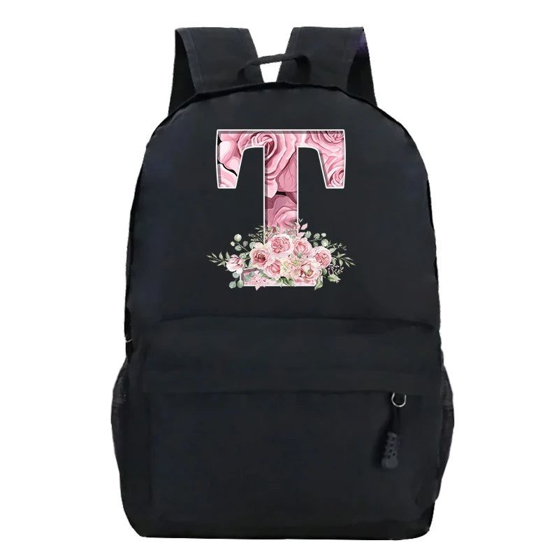 Rose alphabet sac à dos