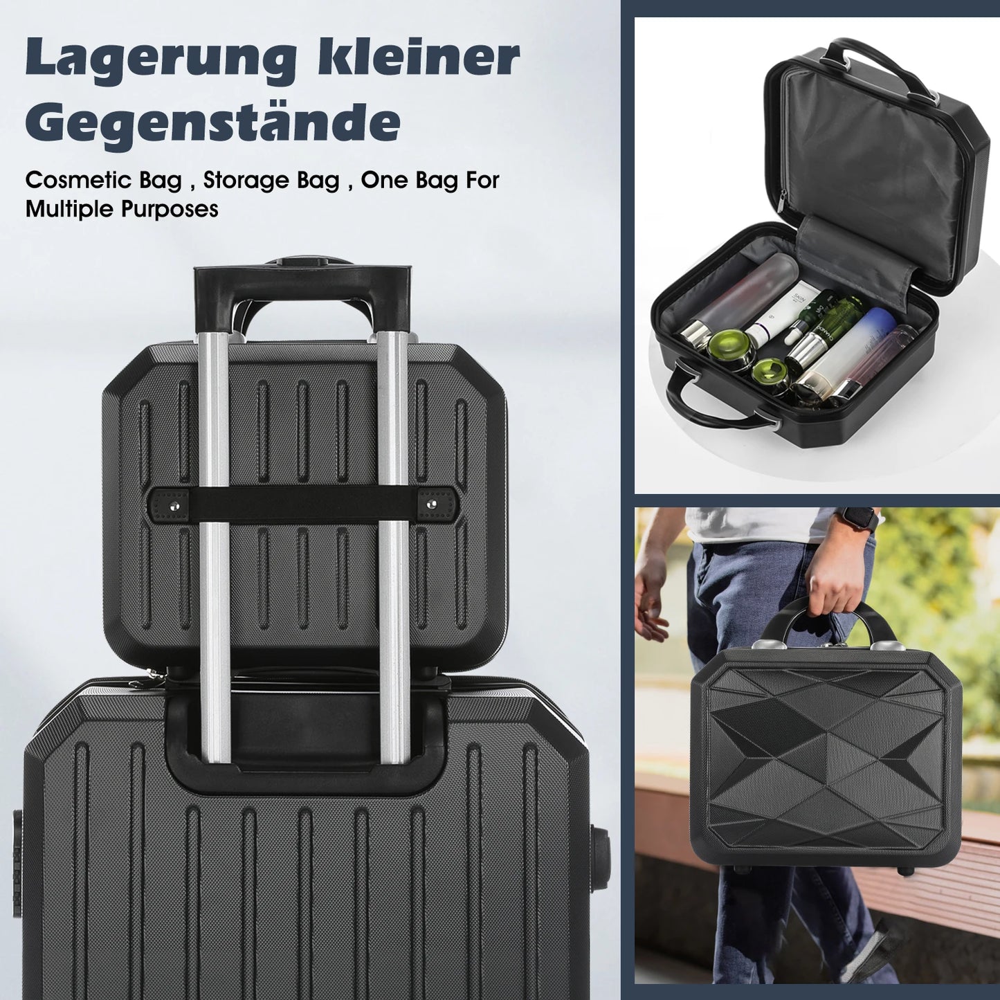 Ensemble de 4 valises rigides roulantes
