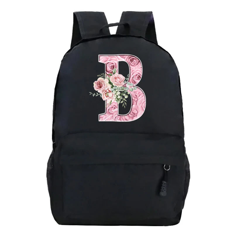 Rose alphabet sac à dos
