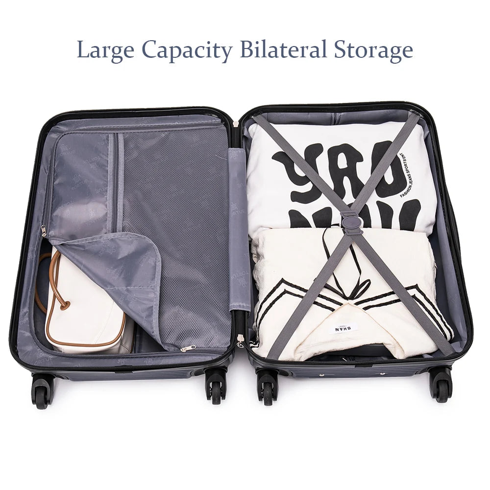 Valise de voyage à roulette, ensemble 4 pièces