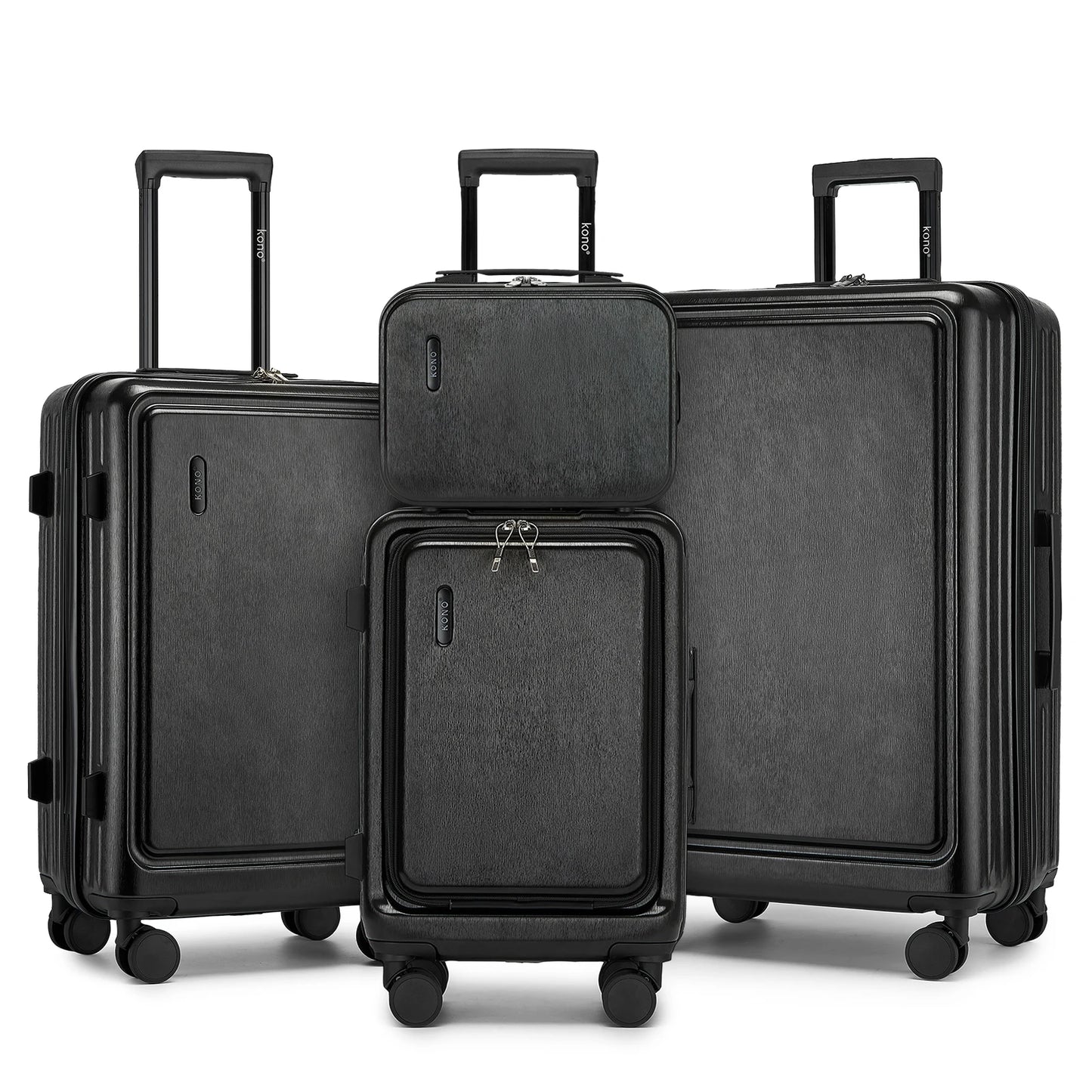 Set of 4 sturdy suitcases with telescopic handle