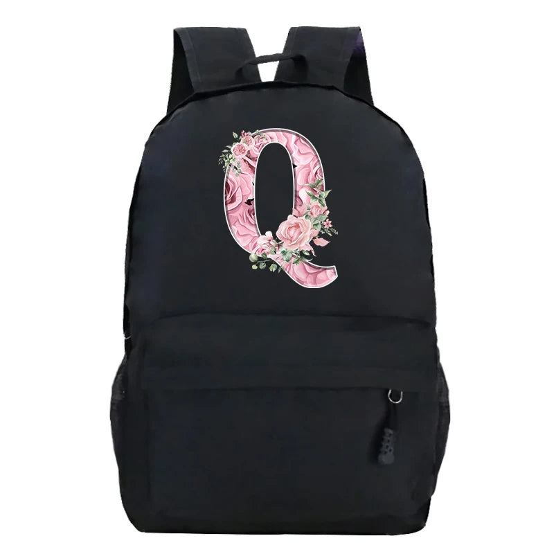 Rose alphabet sac à dos
