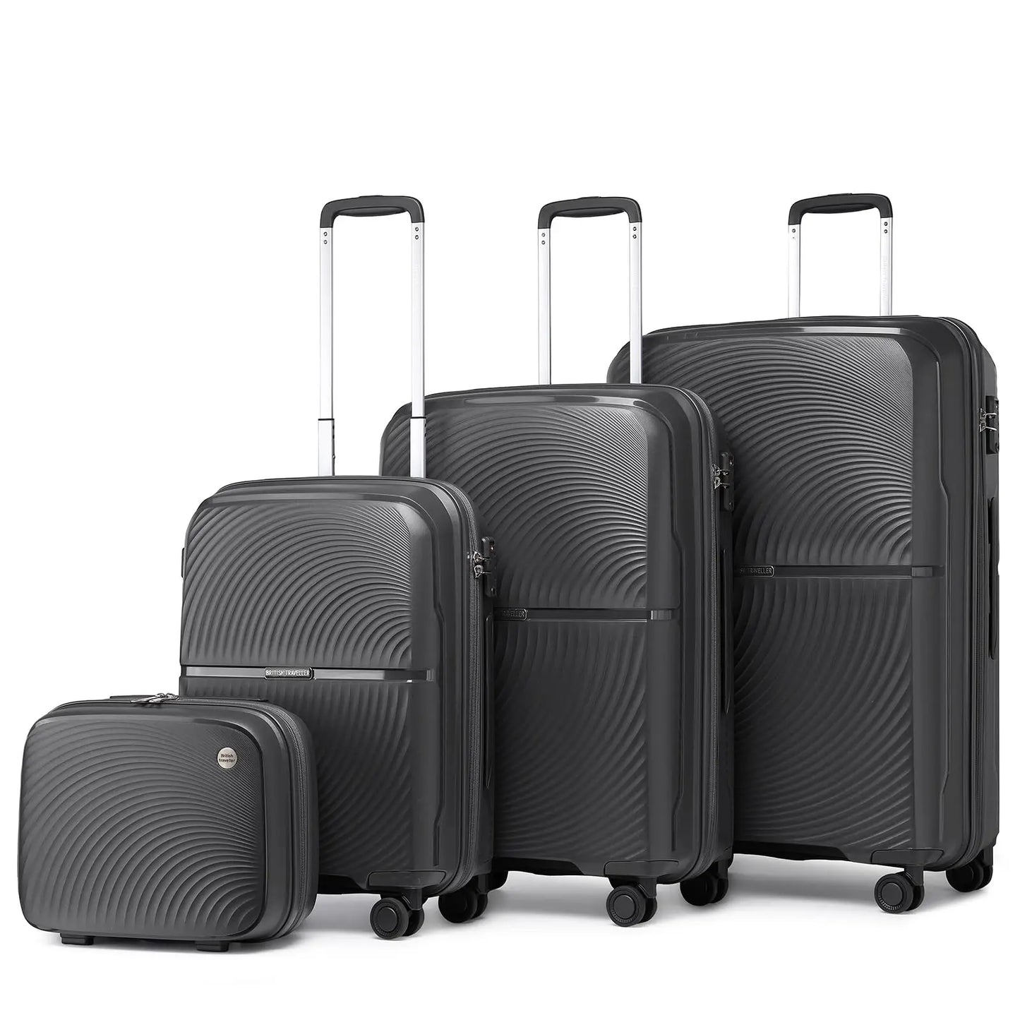 Ensemble de valises, étui rigide en PP, serrure TSA, léger et durable