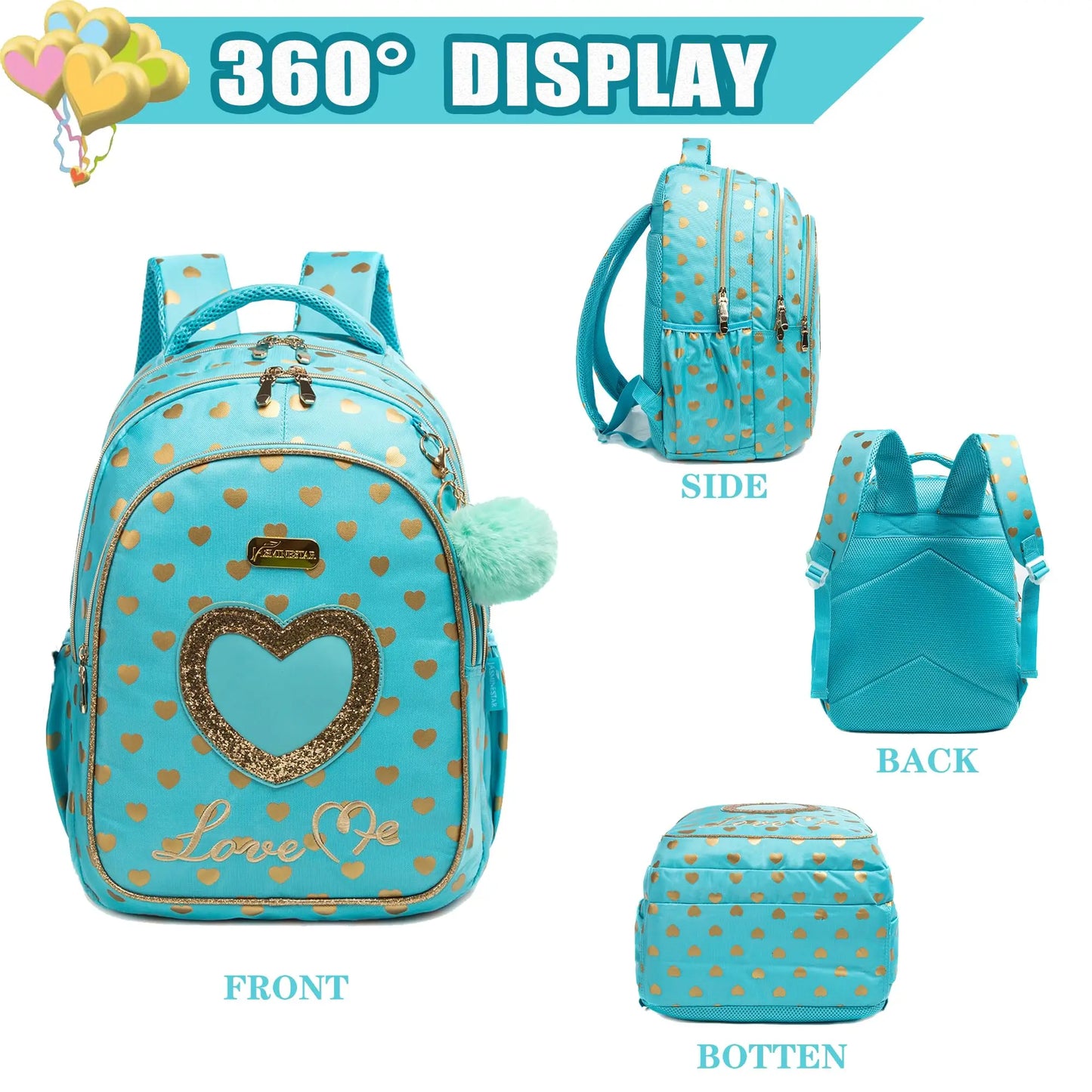 Sac à dos avec sac à déjeuner et trousse