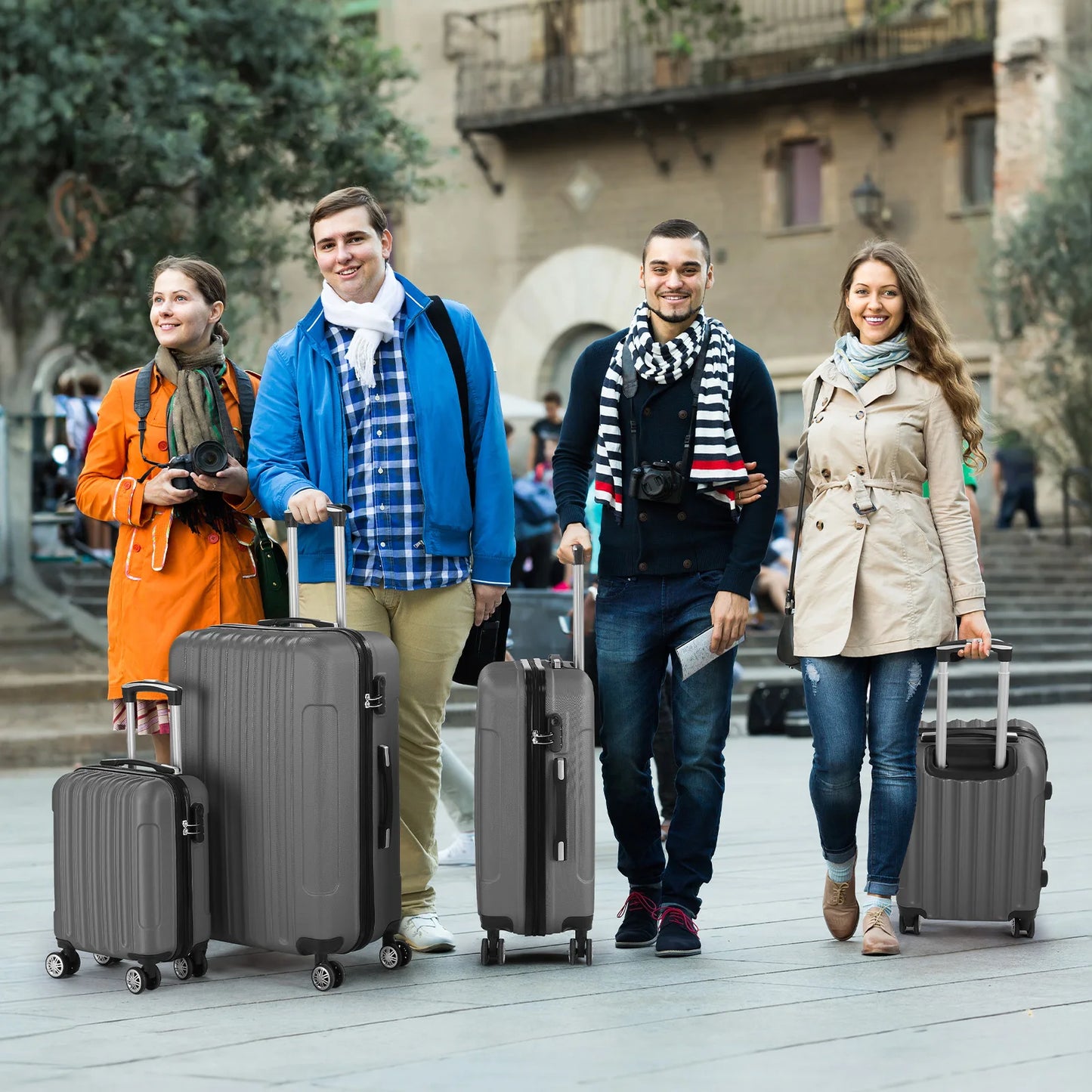 Bagages ABS protégés par les coins, 4 pièces