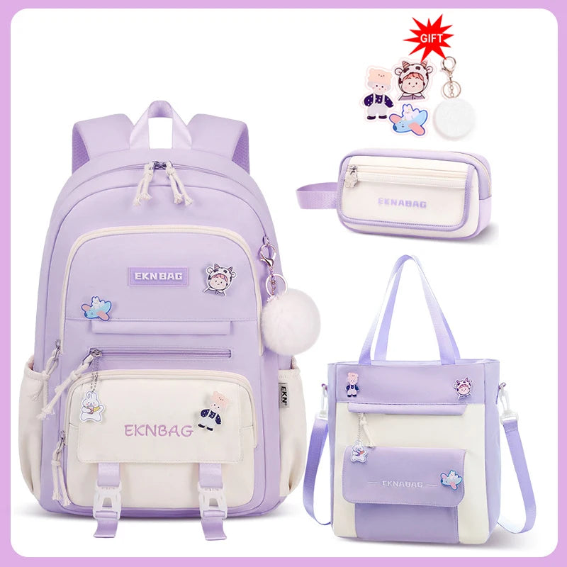sac a dos violet, ensemble 3 pieces