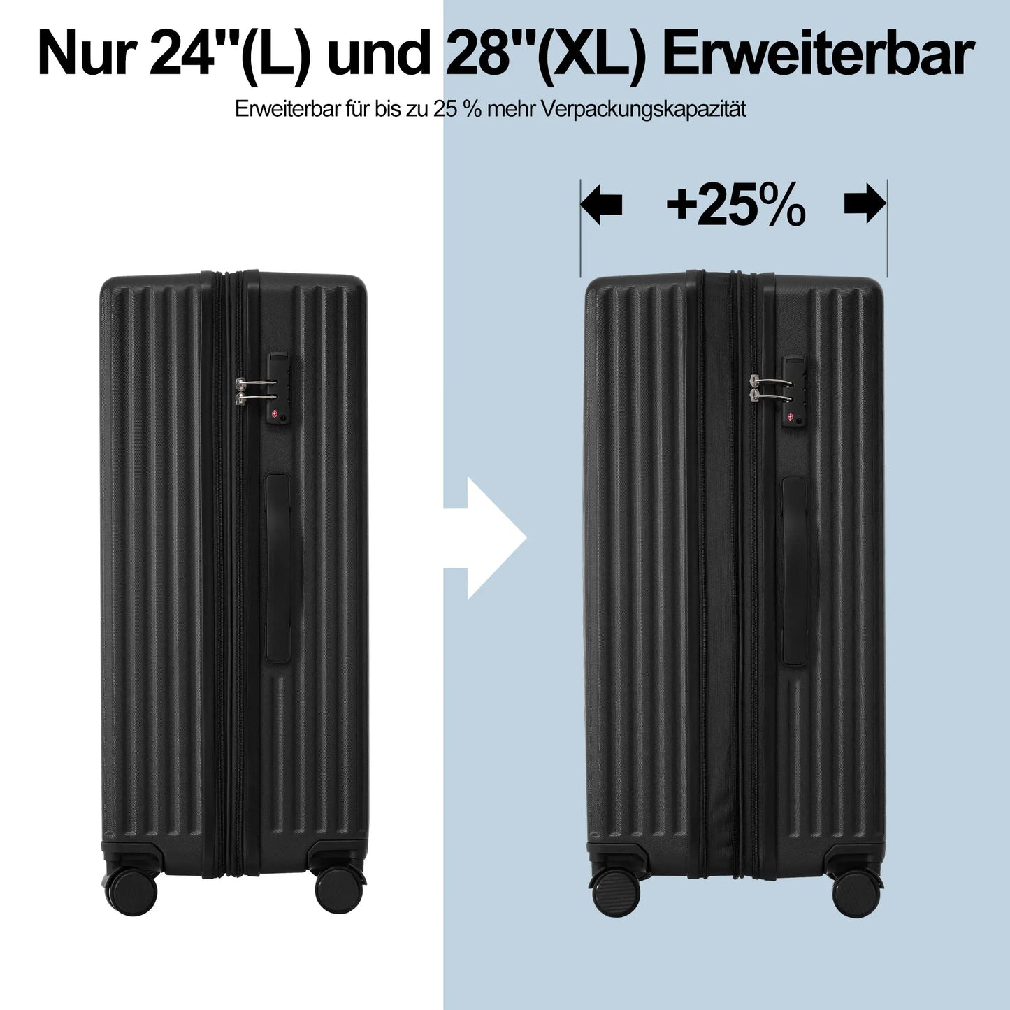 Ensemble de valises à roulettes 3 pièces pour voyage