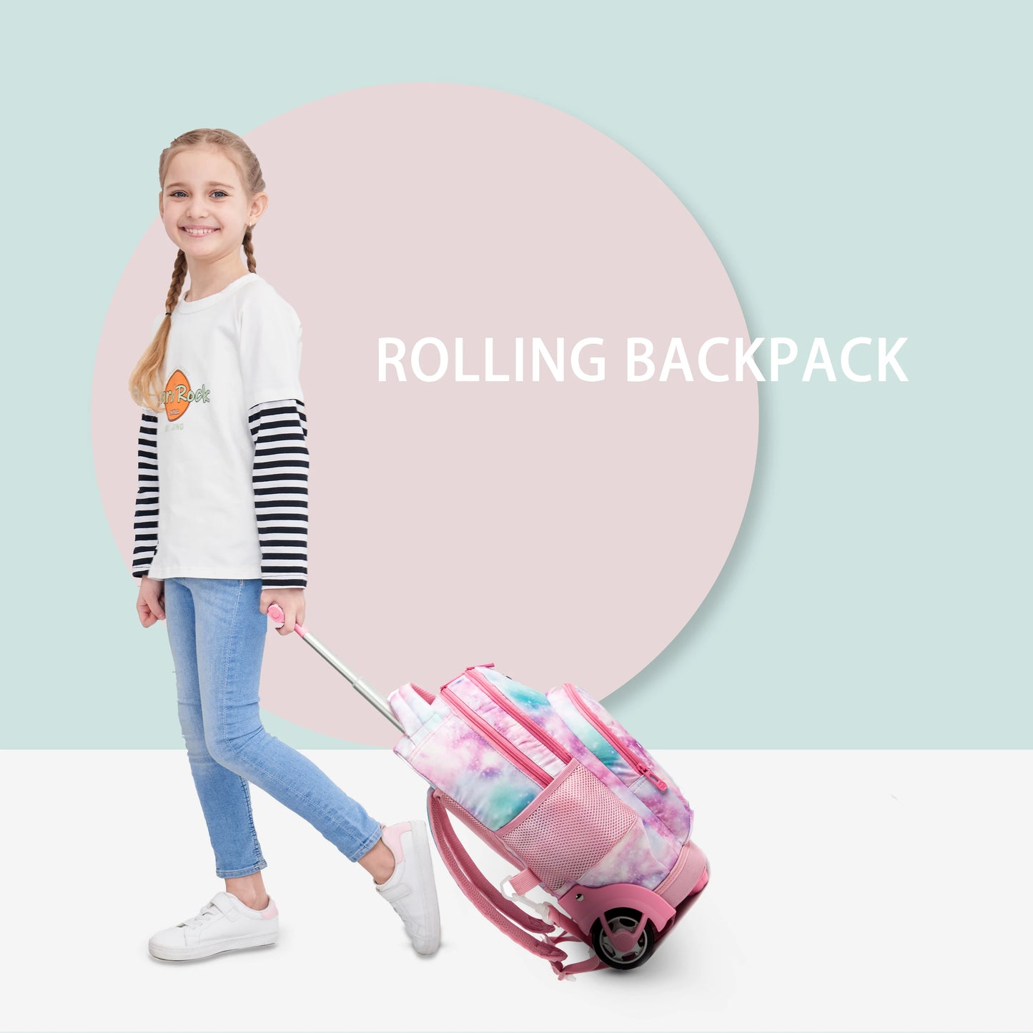 Cartable à roulettes licorne