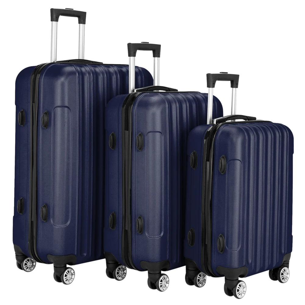 Ensemble de 3 valises à roulettes de voyage avec serrure