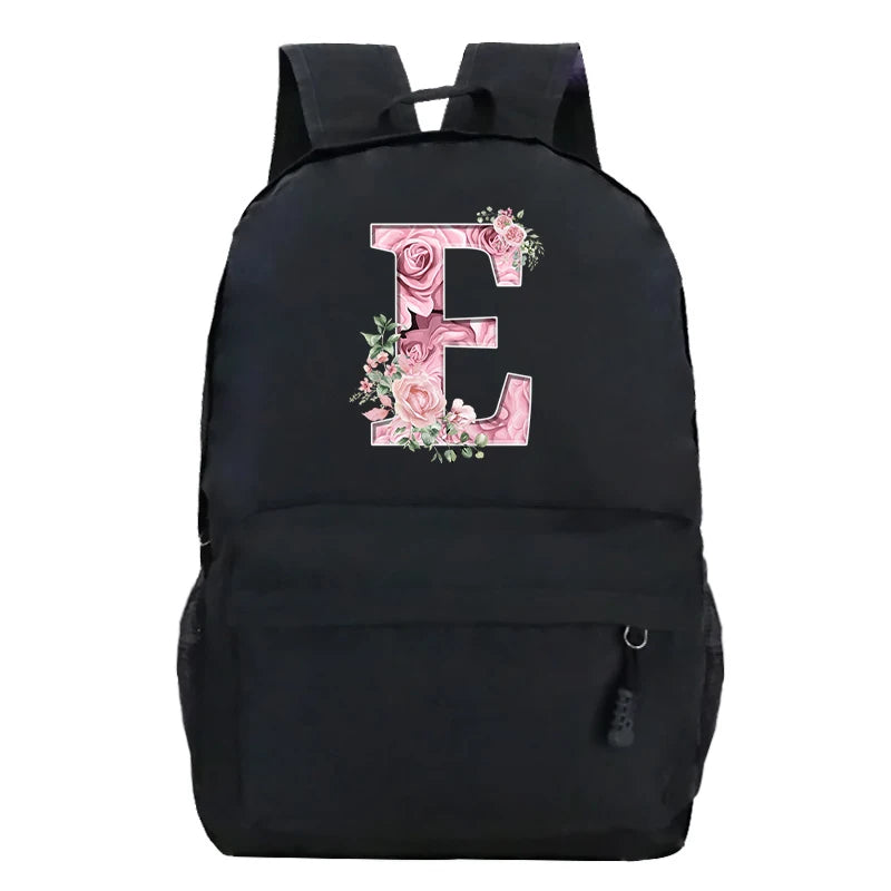 Rose alphabet sac à dos