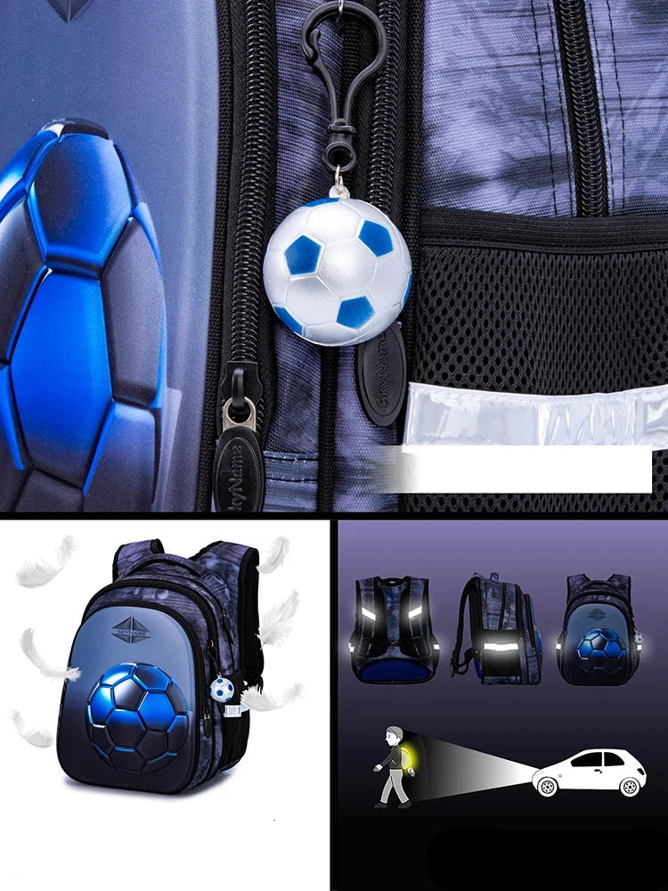 Sac à dos de football ou d'astronaute avec motif 3D lumineuse