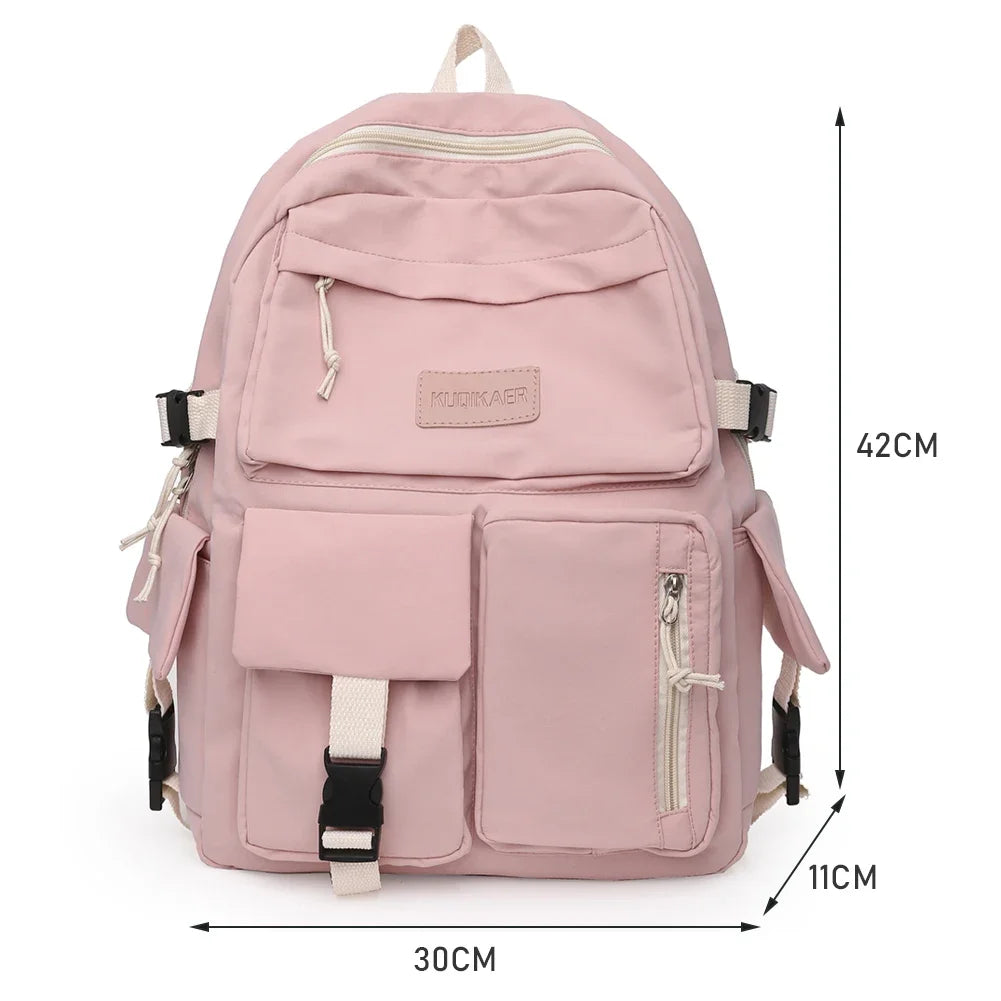 Sac à dos esthétique japonais pour filles, sacs d'école mignons pour étudiants, adolescentes, poches, sac à dos pour ordinateur portable Kawaii pour femmes, Harajuku Mochila