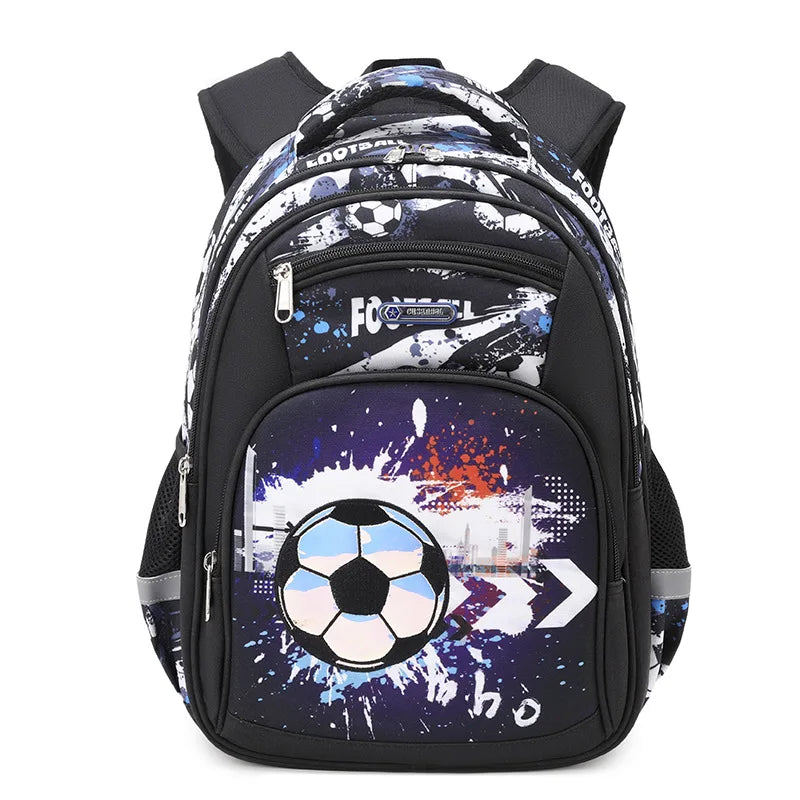 Sac à dos imprimé Football pour enfants et adolescents, cartable de voyage pour garçons