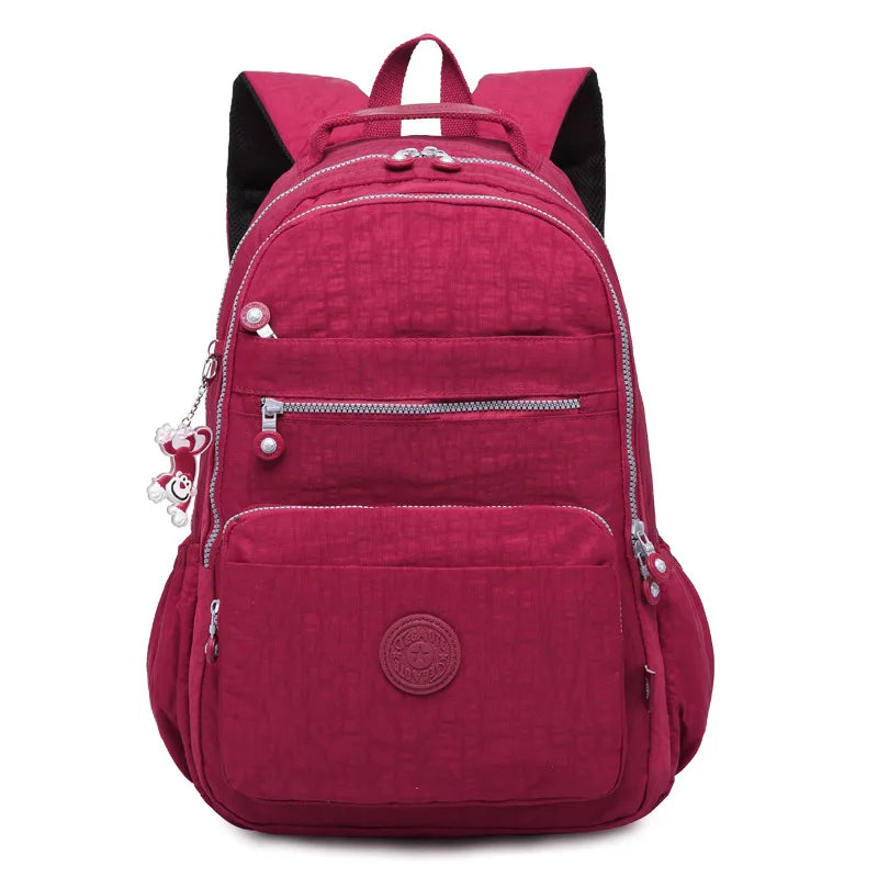 Sac à dos pour ordinateur portable OTE pour femme, sacs de voyage, sac à dos multifonction, sacs d'école étanches en nylon pour adolescentes