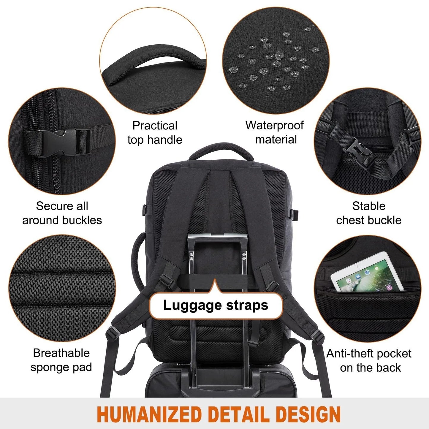 Grande Valise de Voyage Extensible de Grande Capacité