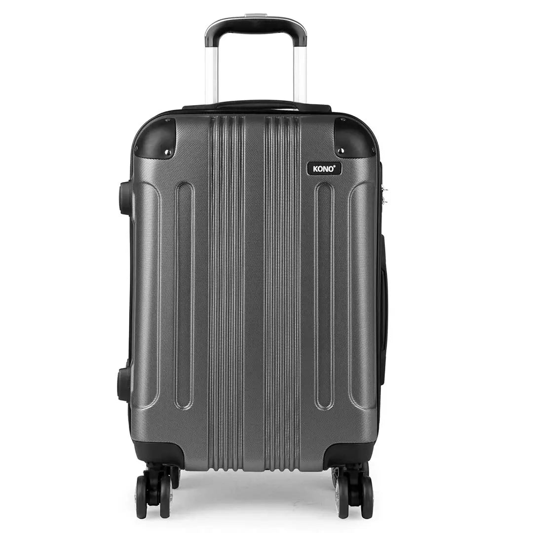 valise gris trolley légère et rigide avec 4 roues