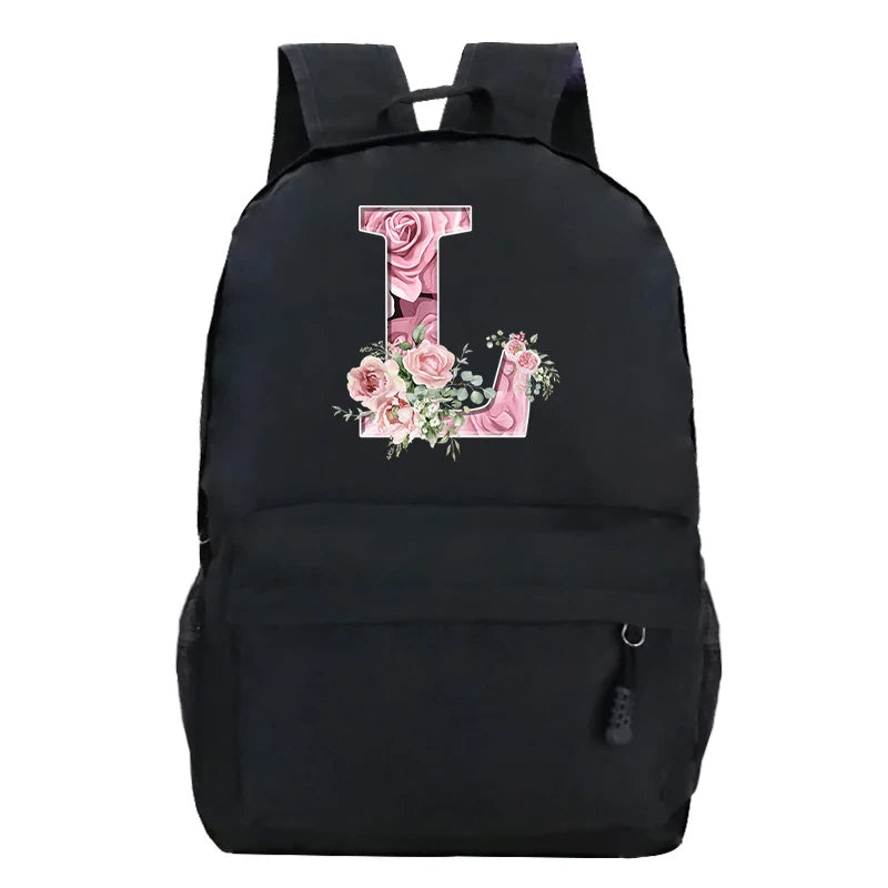 Rose alphabet sac à dos