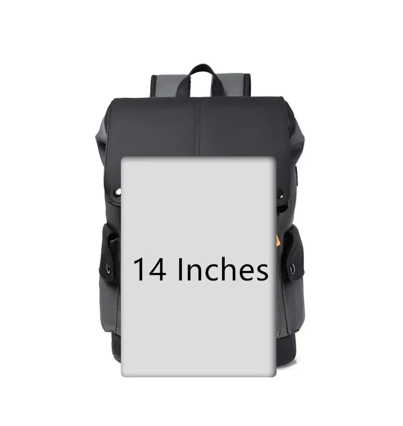 Grand sac à dos étanche en cuir PU pour ordinateur portable