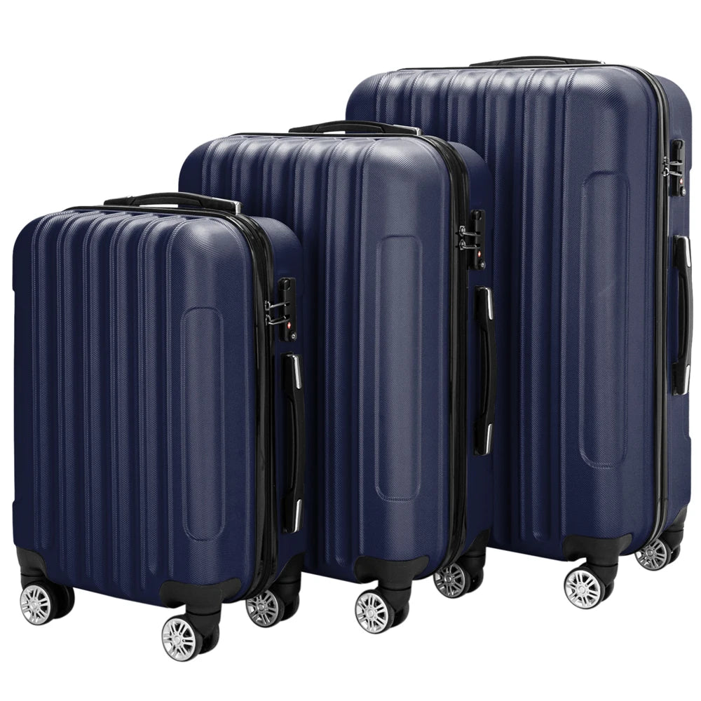 Ensemble de 3 valises à roulettes de voyage avec serrure