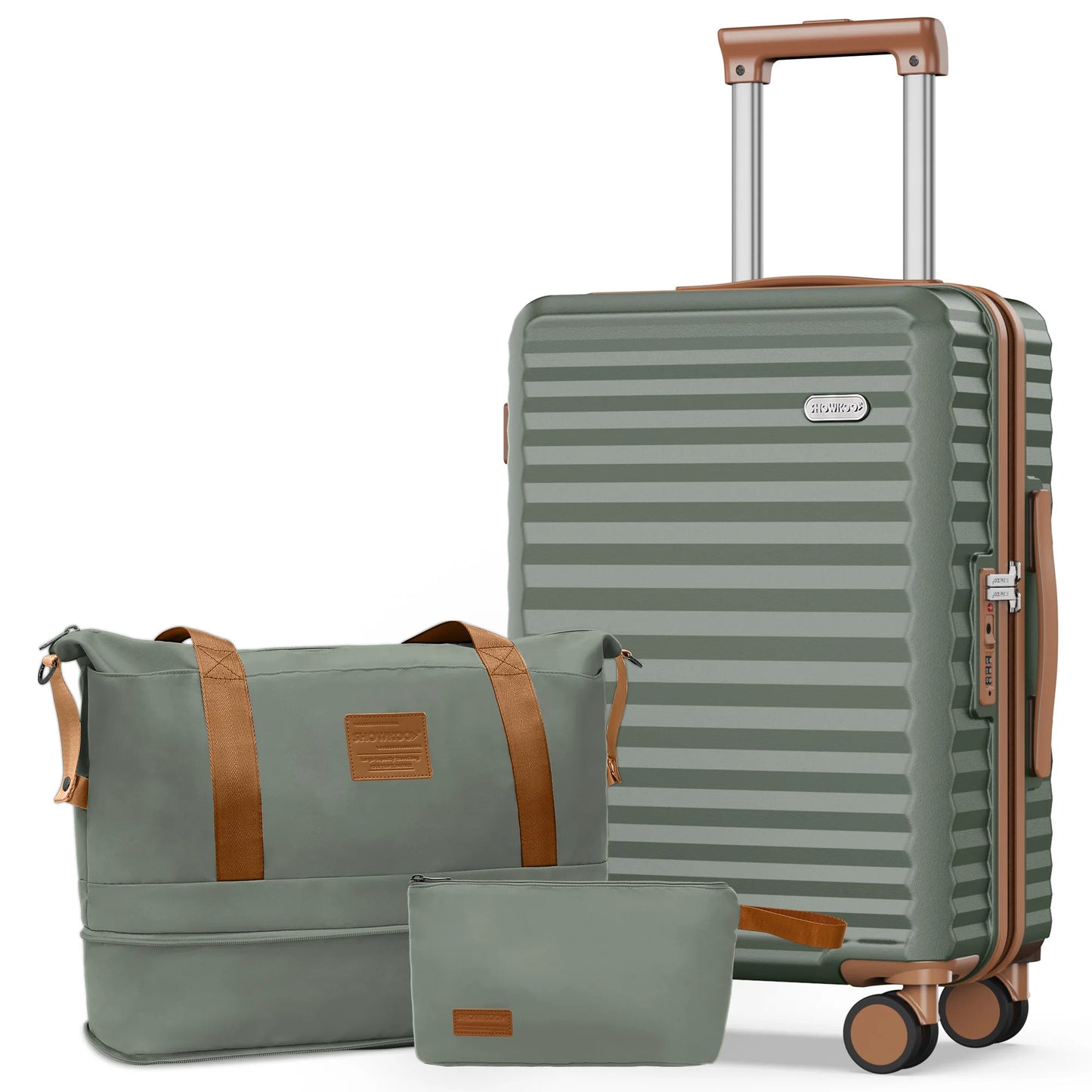 Large luggage with 1 travel bag and 1 toiletry bag