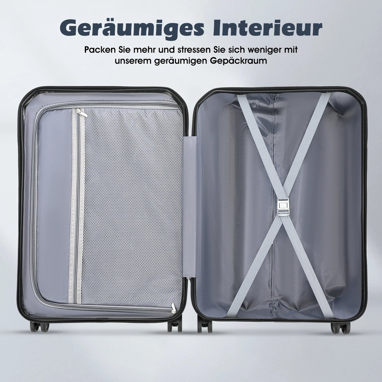 Ensemble de 4 valises rigides roulantes