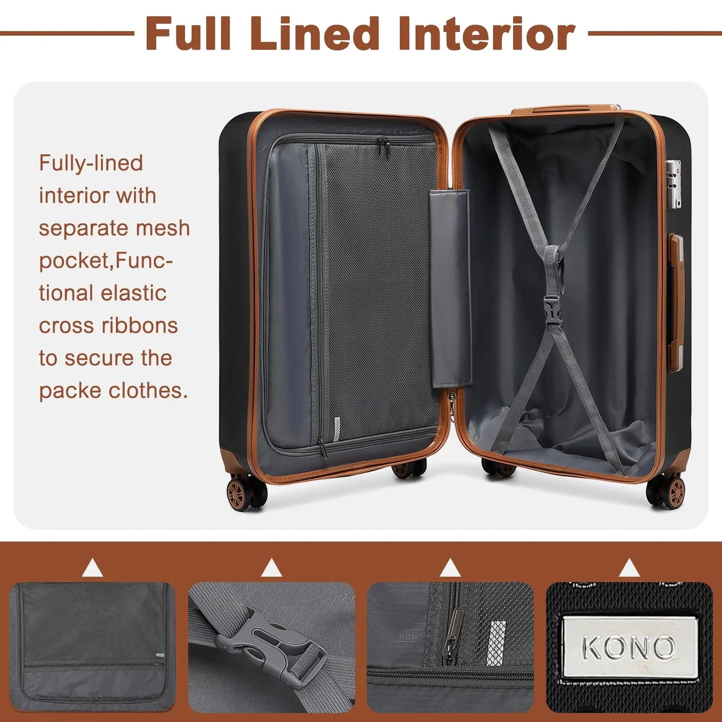 ABS Rolling Hardside Suitcase Set