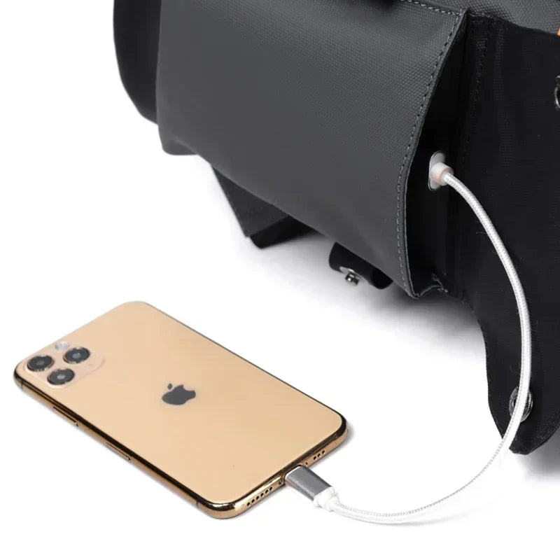 Grand sac à dos étanche en cuir PU pour ordinateur portable