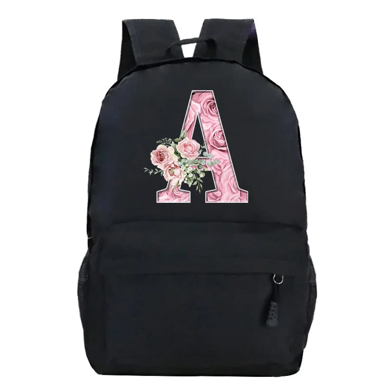 Rose alphabet sac à dos