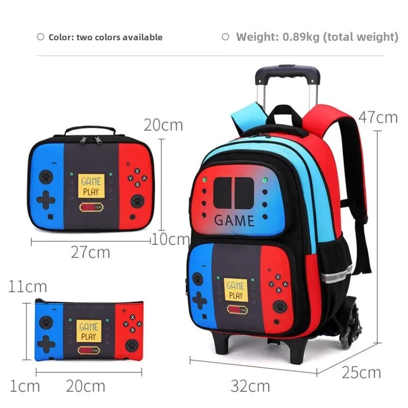 Sac d'école, Trolley avec console de jeu